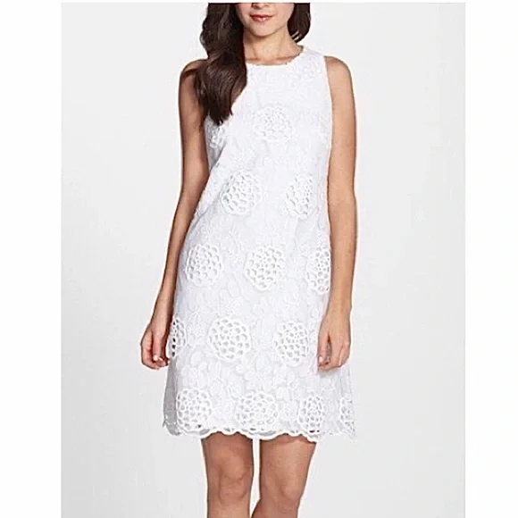chinese dress ladies The Eyelet Mini Shift Dress